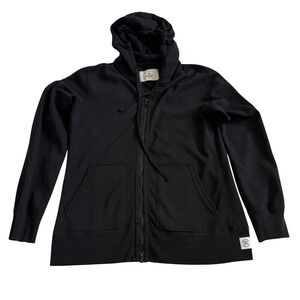 Reigning Champ Mens Small Full‎ Zip Up Hoodie Black Pima Cotton Athletic
